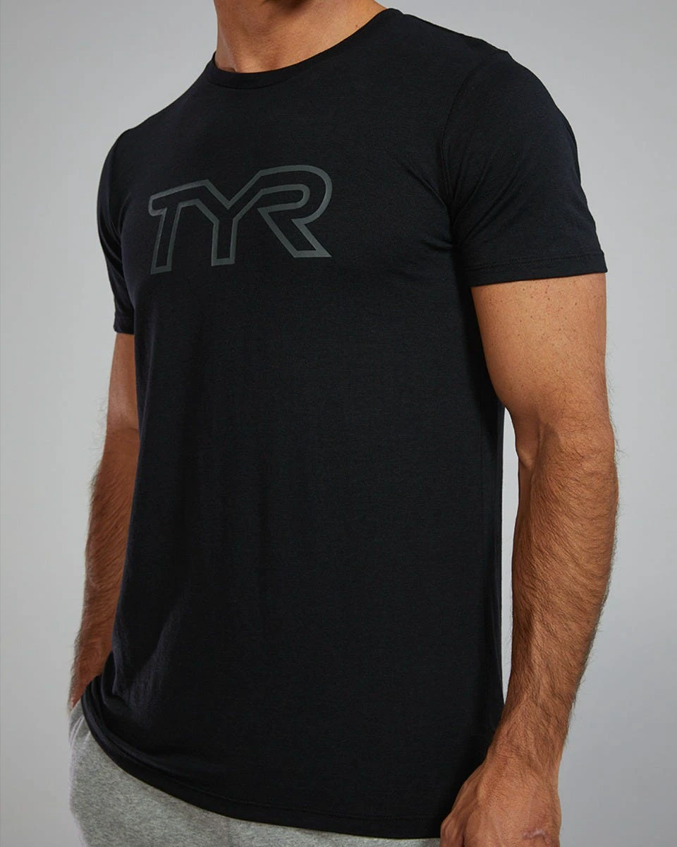 6. Tricou tehnic TYR Ultrasoft Lightweight - negru | confortabil și durabil