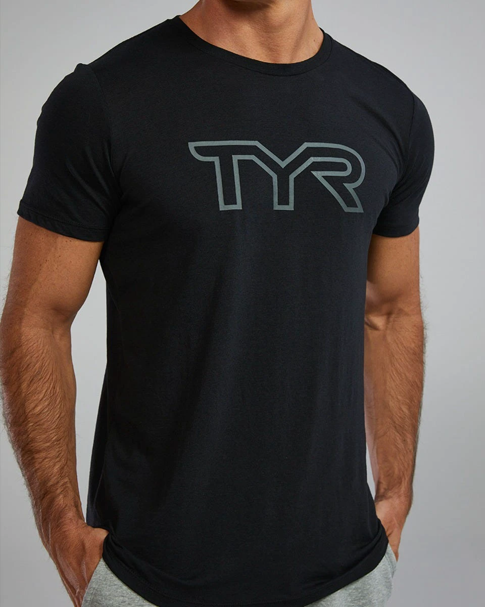 8. Tricou tehnic TYR Ultrasoft Lightweight - negru | confortabil și durabil