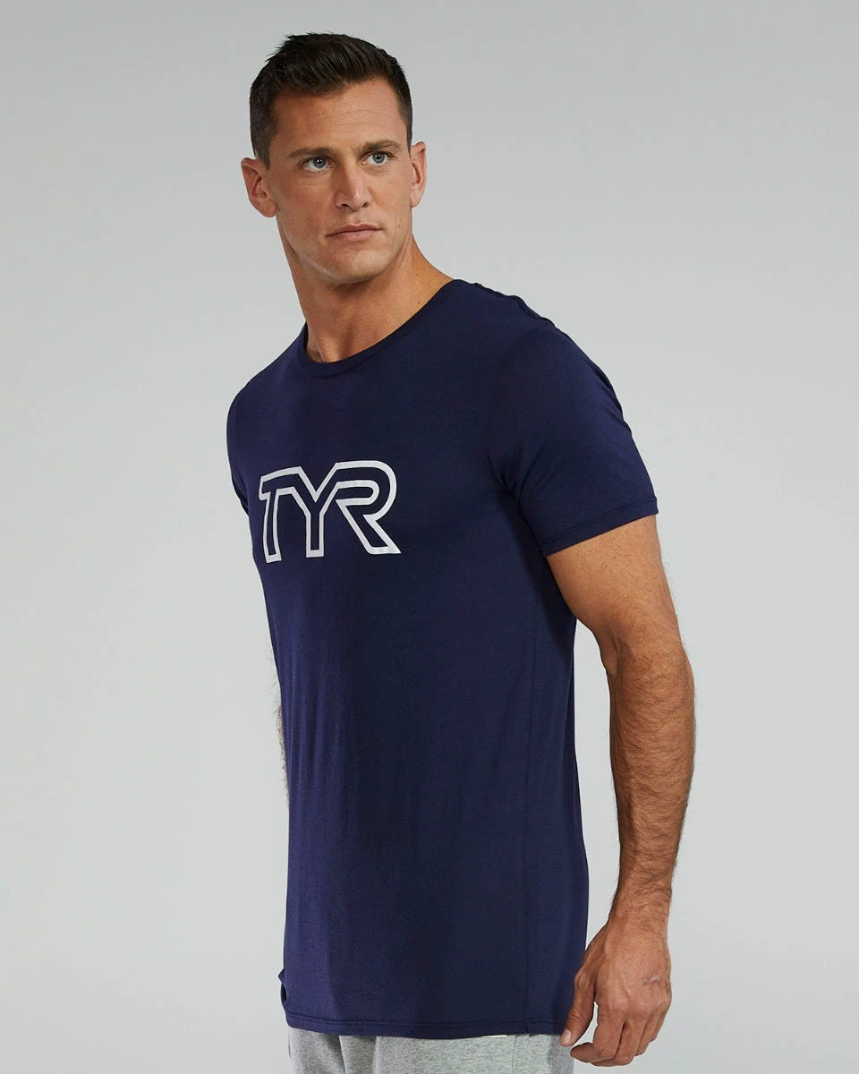 3. Tricou tehnic TYR Ultrasoft Lightweight - bleumarin | confortabil și durabil