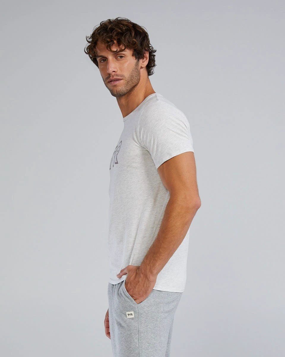 3. Tricou tehnic TYR Ultrasoft Lightweight - gri Ash Heather | confortabil și durabil