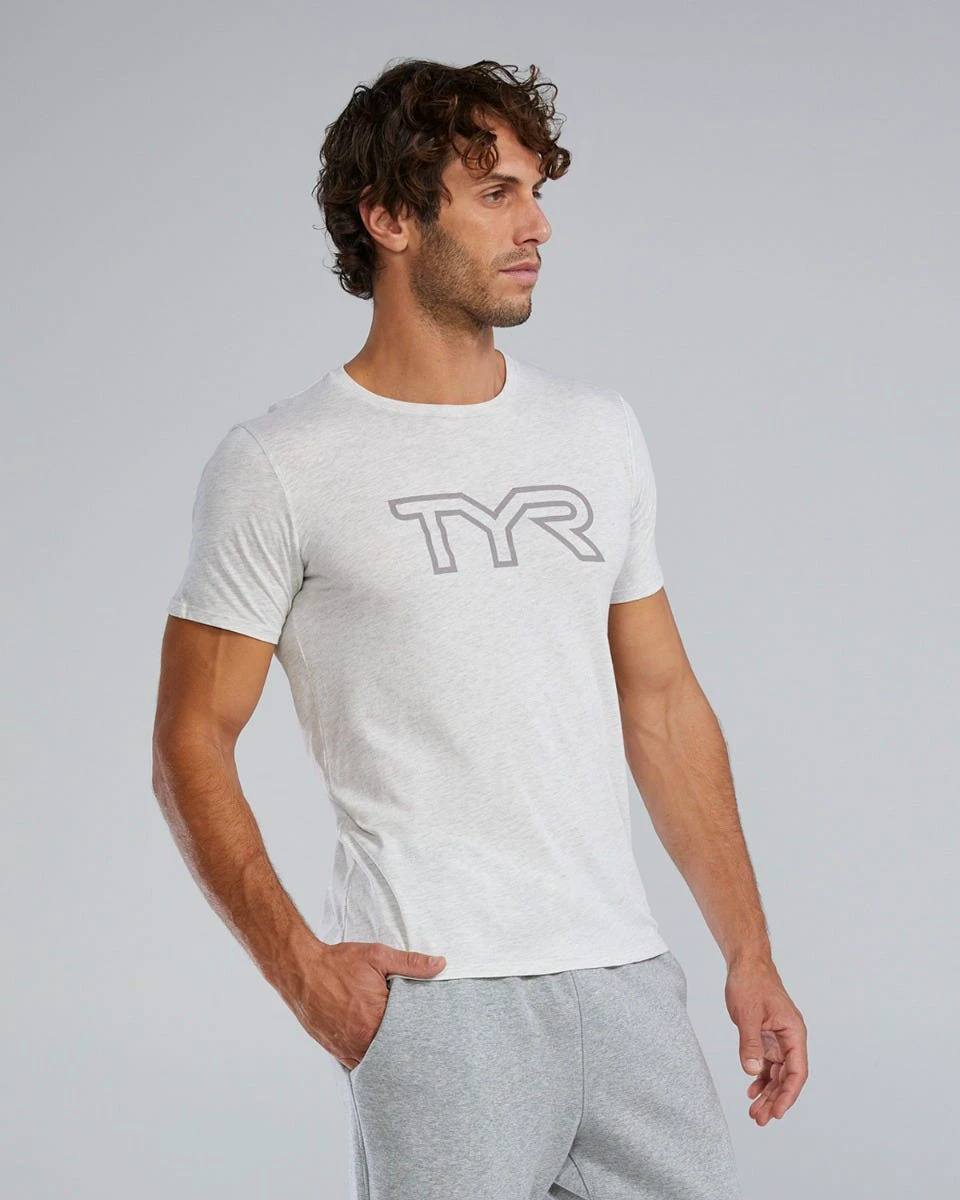 4. Tricou tehnic TYR Ultrasoft Lightweight - gri Ash Heather | confortabil și durabil
