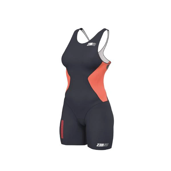 Z3R0D - Costum triatlon femei fara maneci - Racer TRISUIT WOMAN FUSION CORAL - 154498
