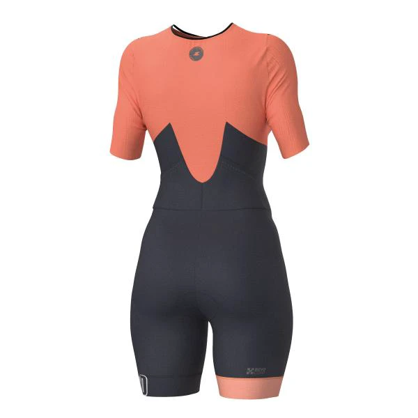 2. Z3R0D - Costum triatlon femei cu maneci - Racer TTsuit - fusion coral