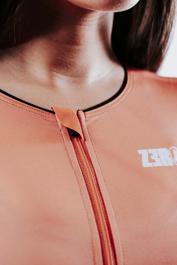 5. Z3R0D - Costum triatlon femei cu maneci - Racer TTsuit - fusion coral