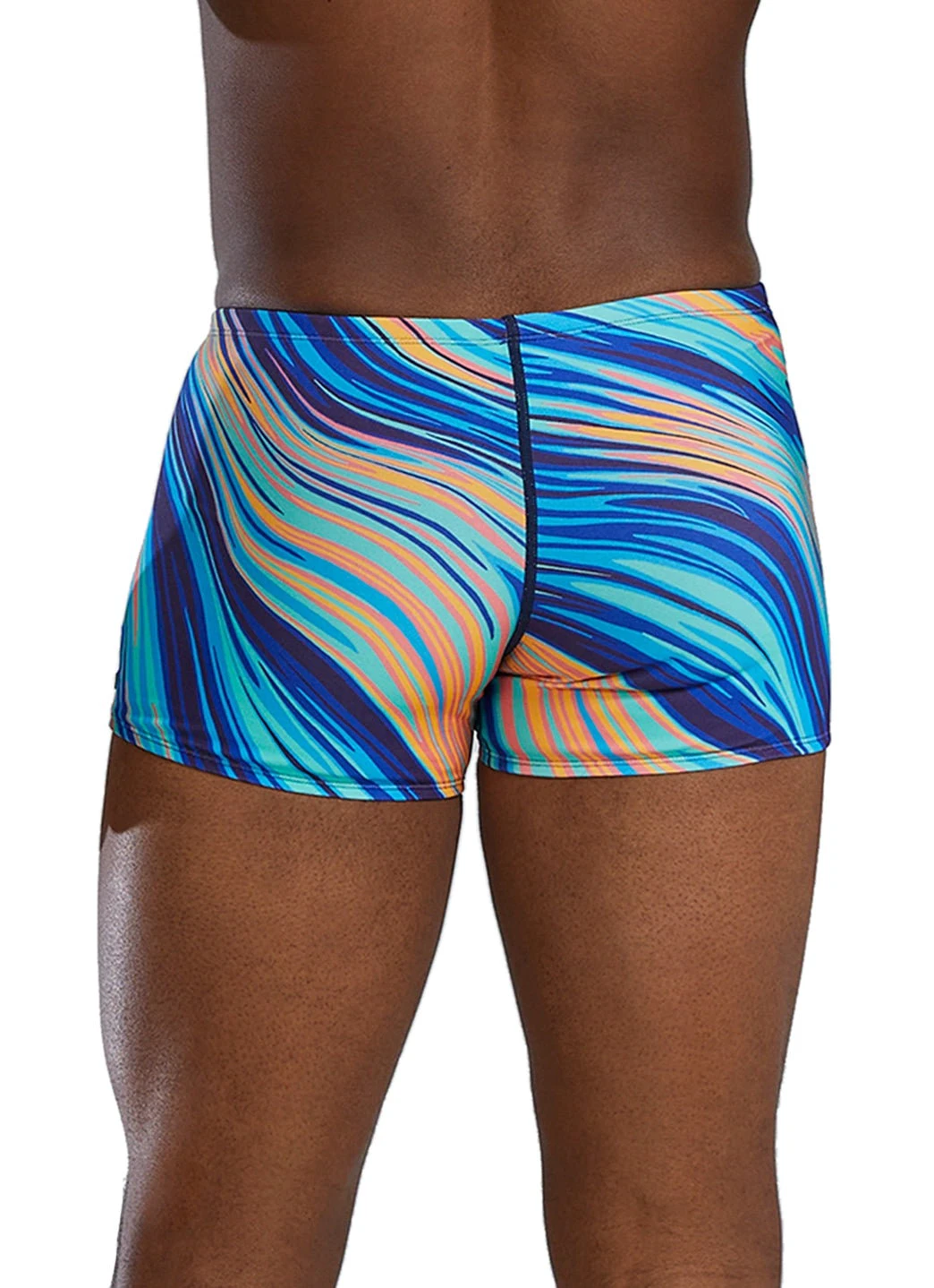 4. Costum înot TYR Riptide Square Leg - turcoaz/portocaliu | Durafast Elite