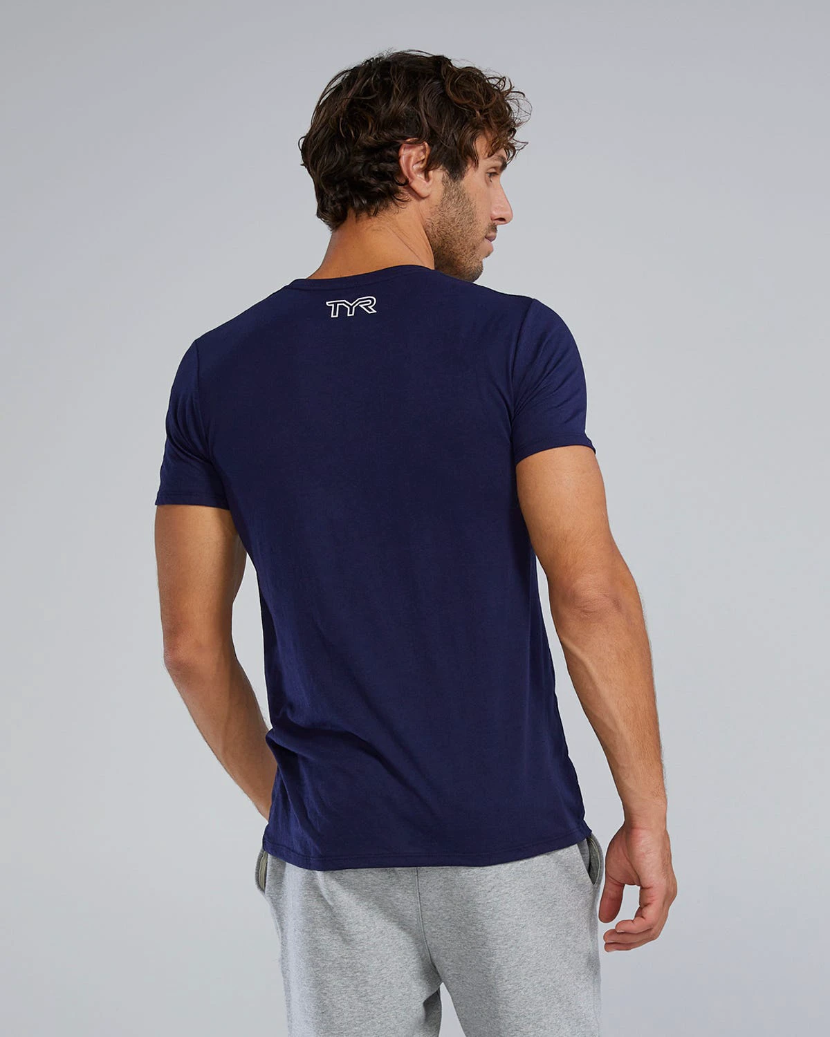 2. Tricou tehnic TYR Unisex Lightweight Ultrasoft Tech - confortabil - NAVY