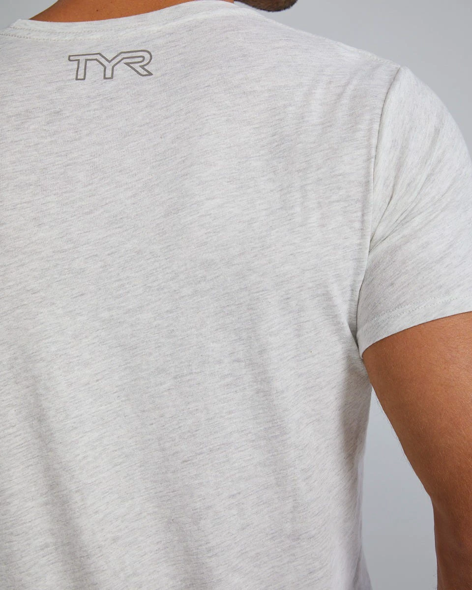 7. Tricou tehnic TYR Ultrasoft Lightweight - gri Ash Heather | confortabil și durabil