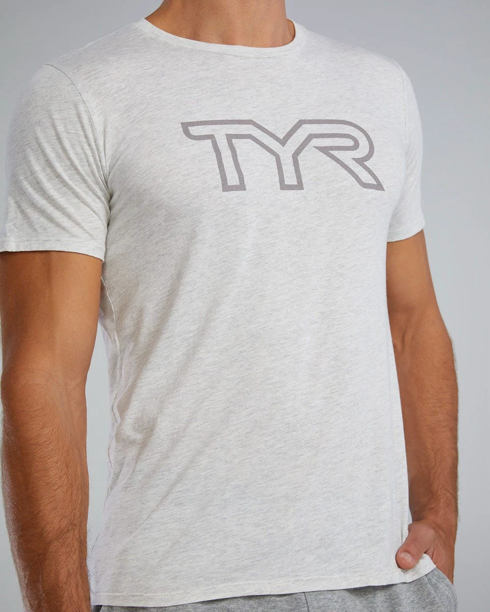 8. Tricou tehnic TYR Ultrasoft Lightweight - gri Ash Heather | confortabil și durabil