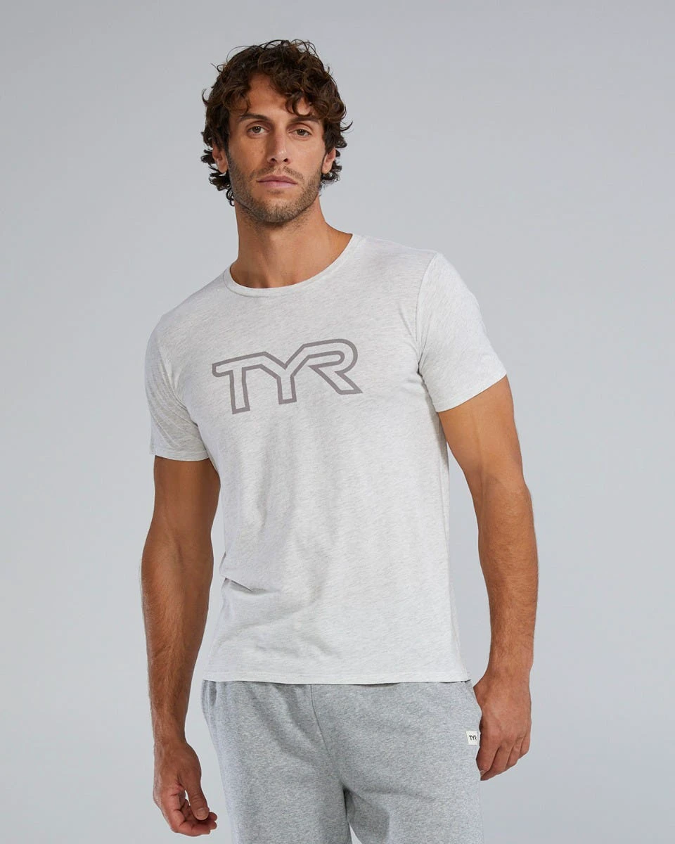 Tricou tehnic TYR Ultrasoft Lightweight - gri Ash Heather | confortabil și durabil - 159213