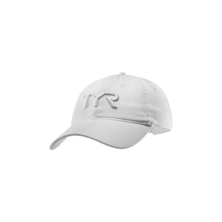 1. Cască înot TYR LOGO ADJUSTABLE CAP - alb | confortabilă și durabilă