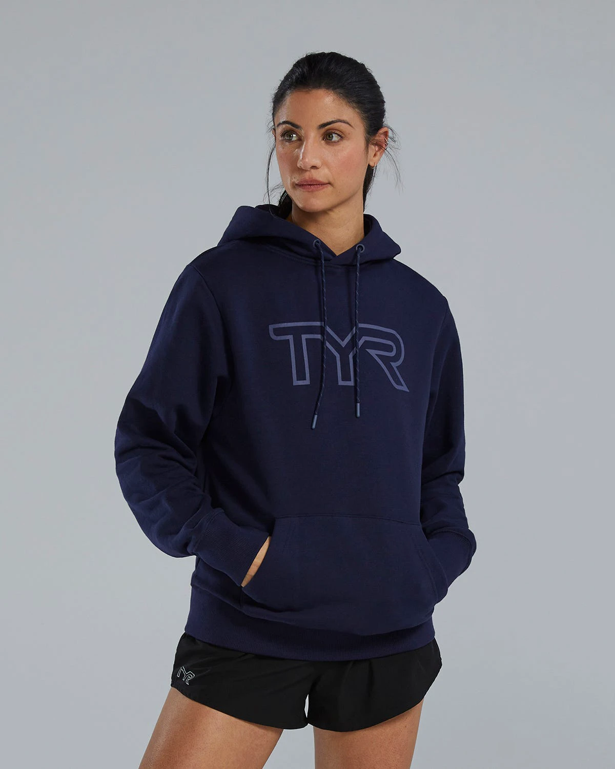 2. Hanorac unisex TYR Ultrasoft Big Logo Tech Hoodie - bleumarin | confortabil