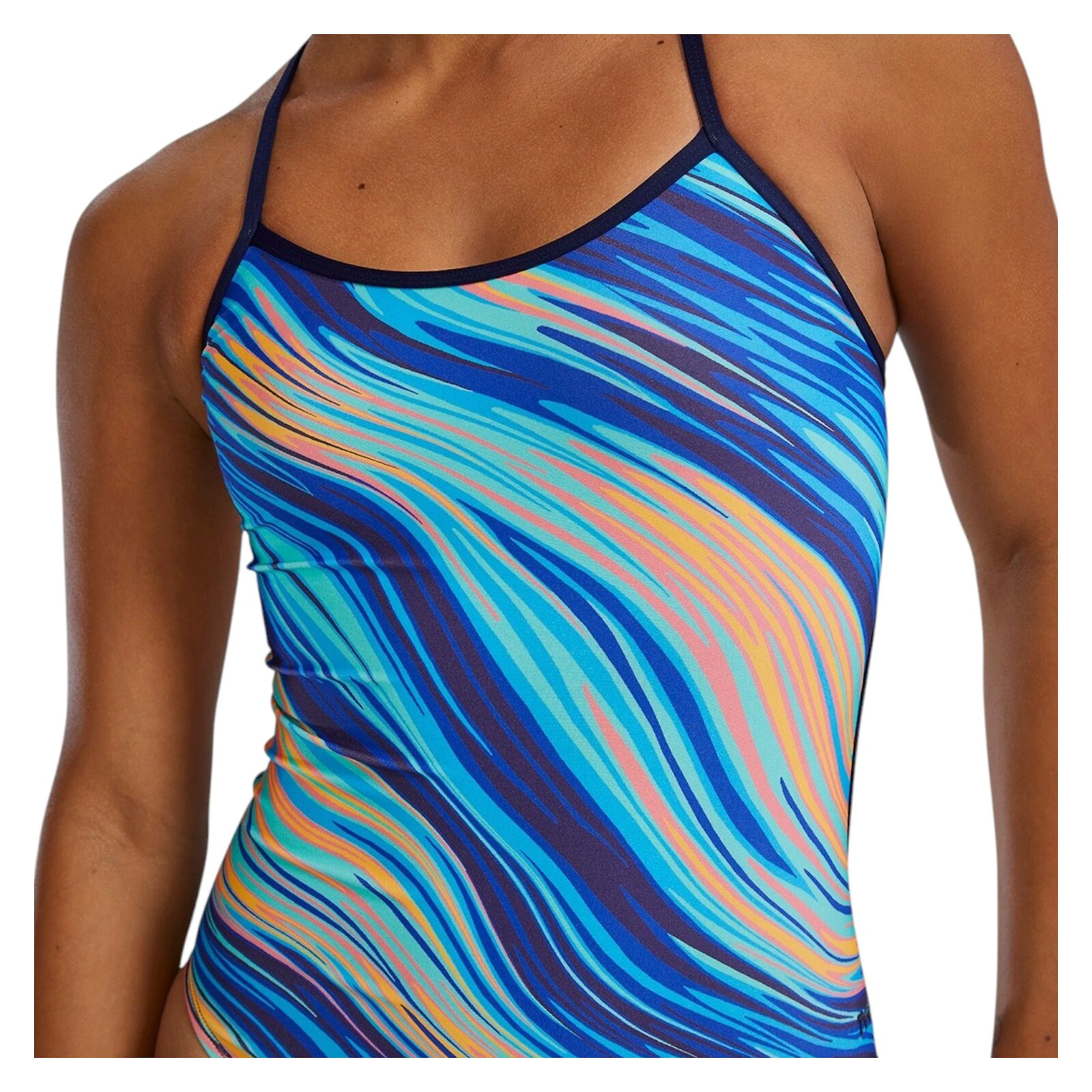 5. Costum înot întreg femei TYR Riptidal Trinityfit - albastru | rezistent clor