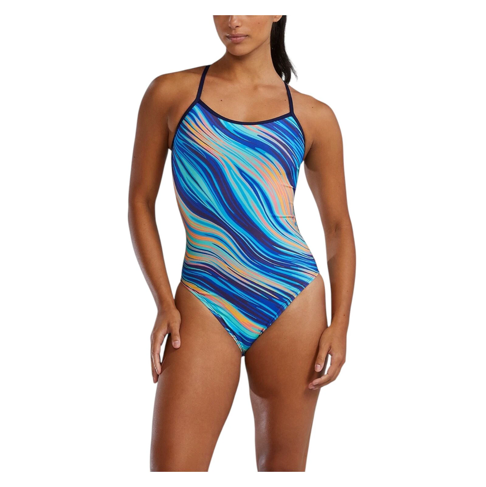 1. Costum înot întreg femei TYR Riptidal Trinityfit - albastru | rezistent clor