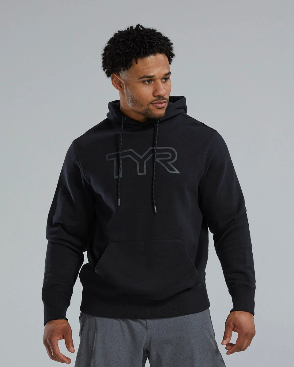 1. Hanorac unisex TYR Ultrasoft Big Logo Tech Hoodie - negru | confortabil