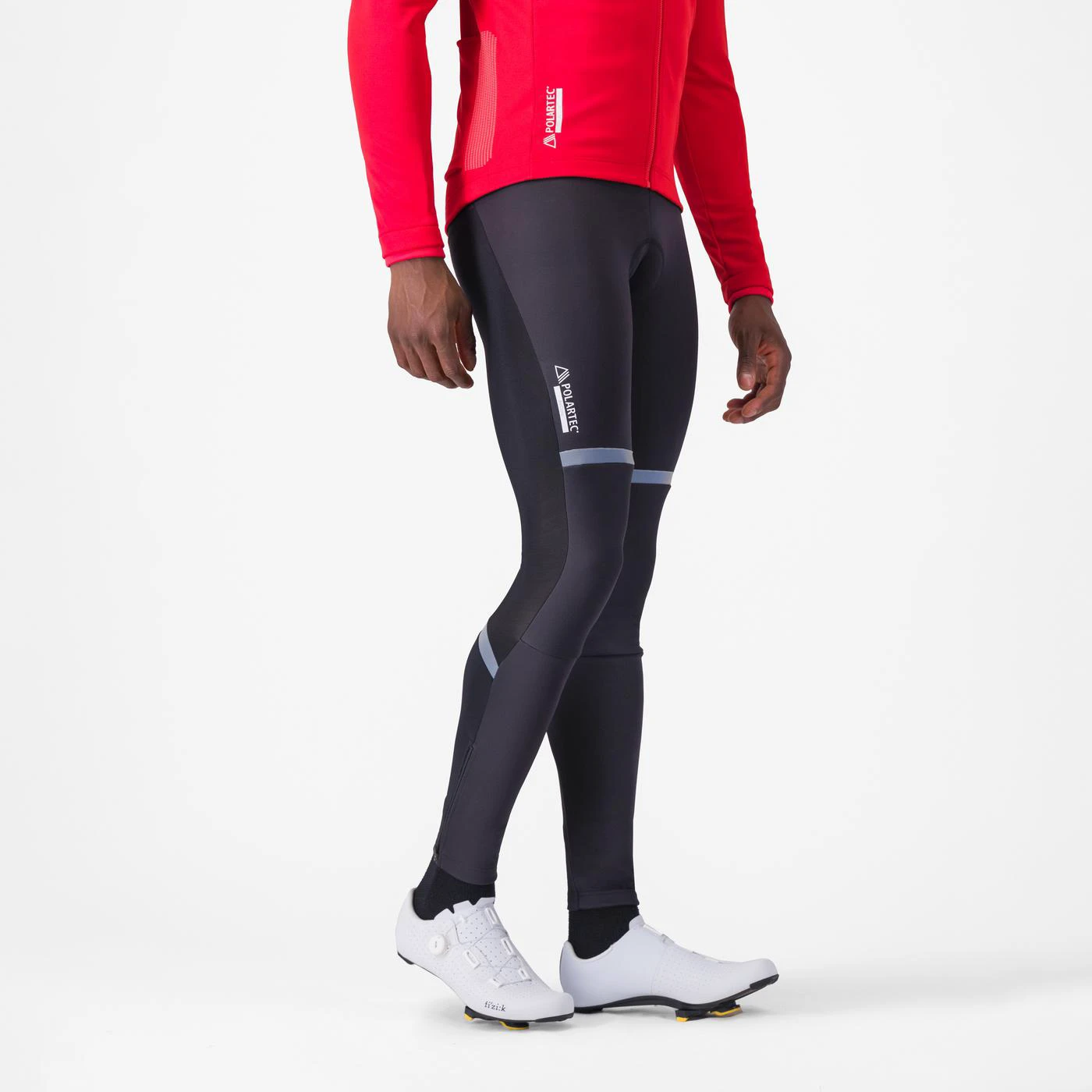 Pantaloni ciclism Castelli Polare 4 cu bretele | -5°C până la 5°C - negri - 160175