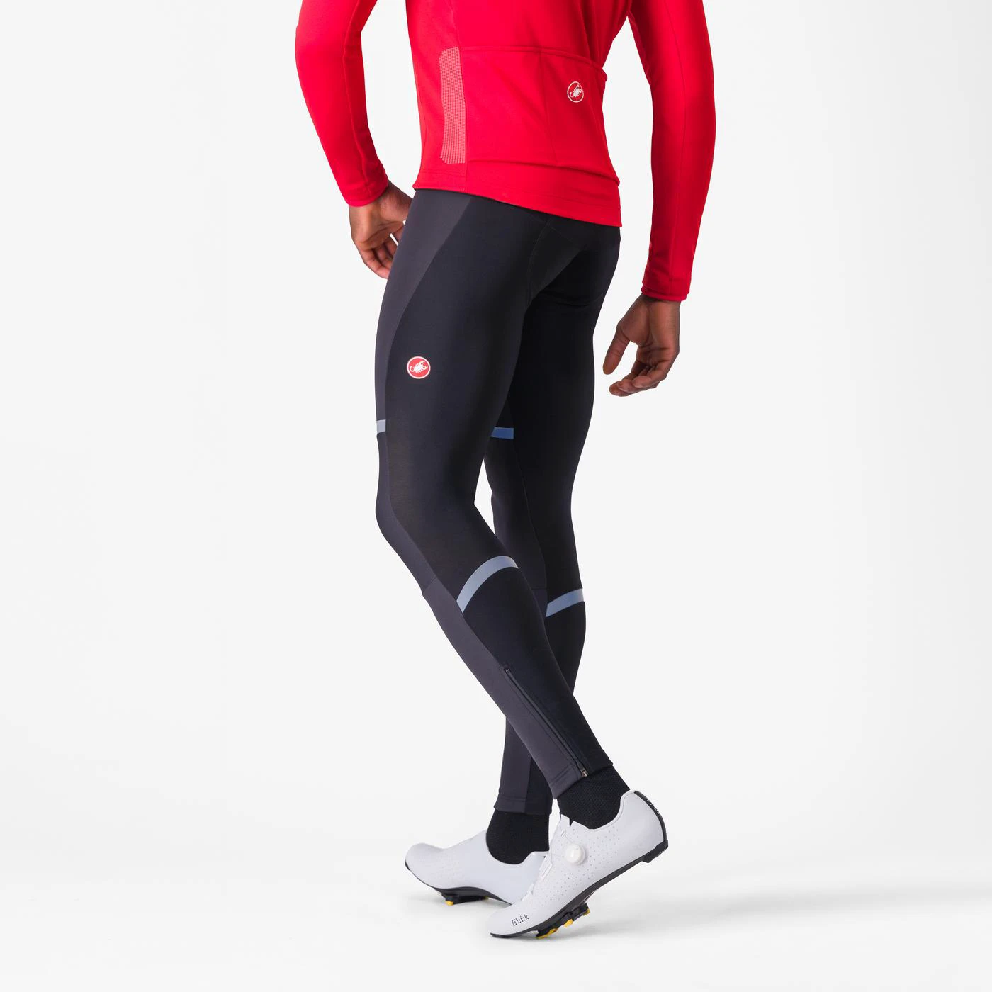 2. Pantaloni ciclism Castelli Polare 4 cu bretele | -5°C până la 5°C - negri