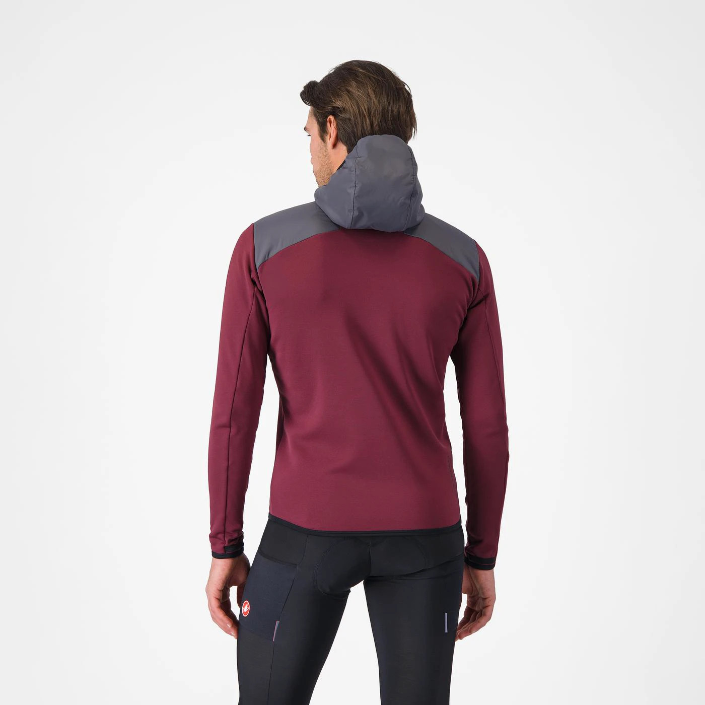 2. Hanorac casual Castelli UNLTD Roam Hoodie - vișiniu/gri | Confort termic
