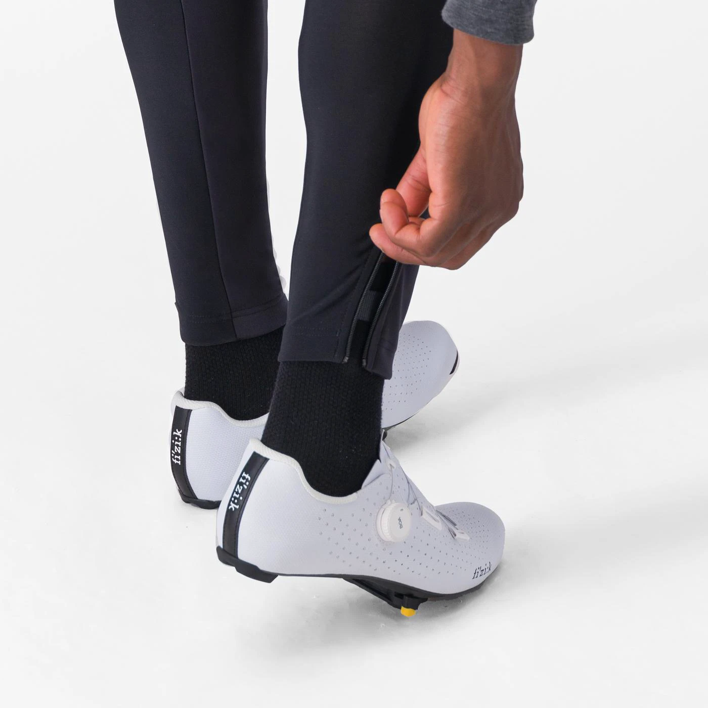5. Pantaloni ciclism Castelli Polare 4 cu bretele | -5°C până la 5°C - negri