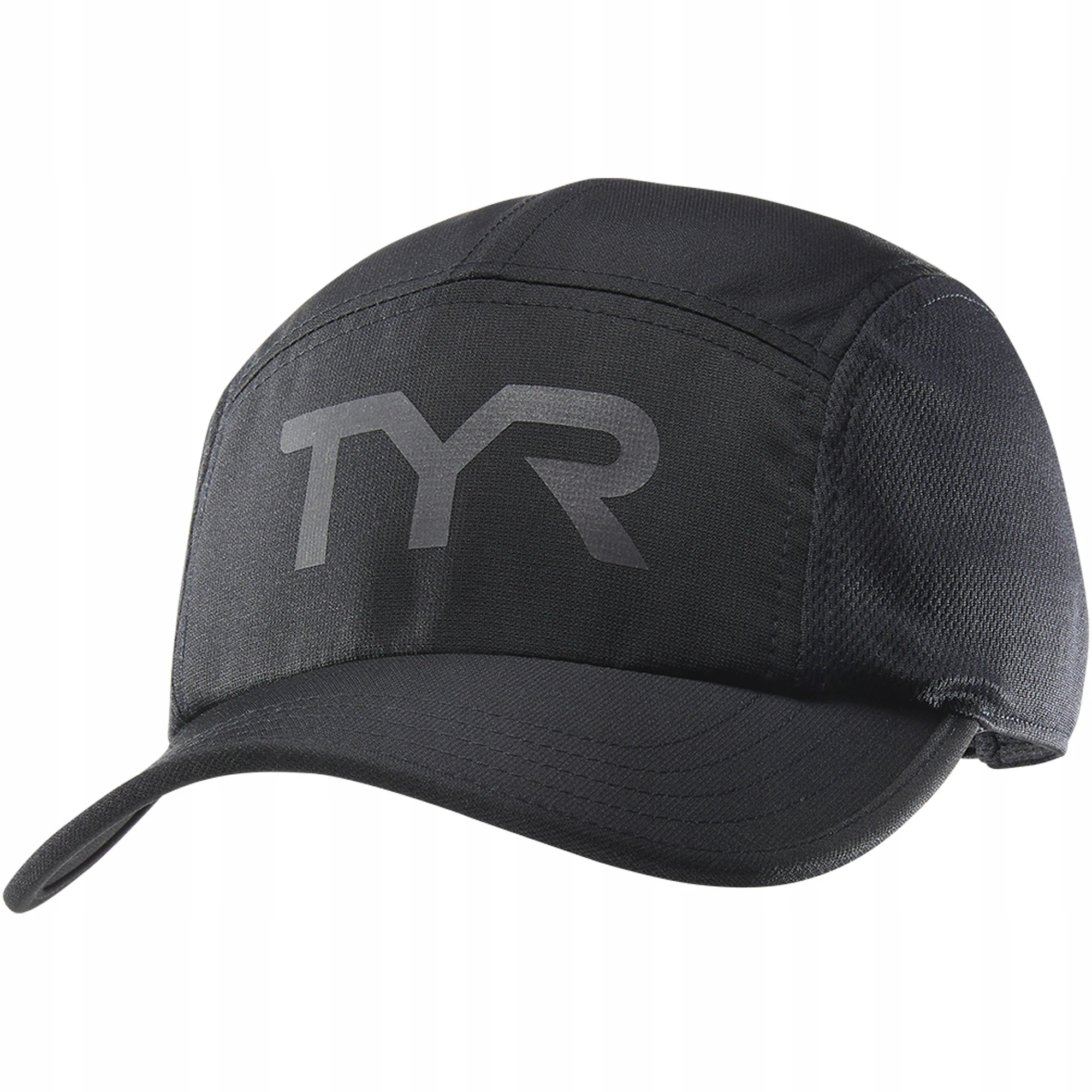 1. Șapcă alergare TYR Pace Running Cap - gri/negru | respirabilă