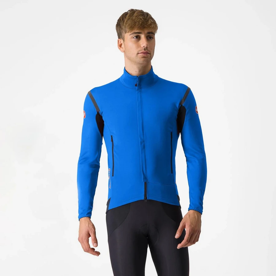 1. Jachetă ciclism Castelli Perfetto RoS 2 - azzurro italia/argintiu reflex | GORE-TEX