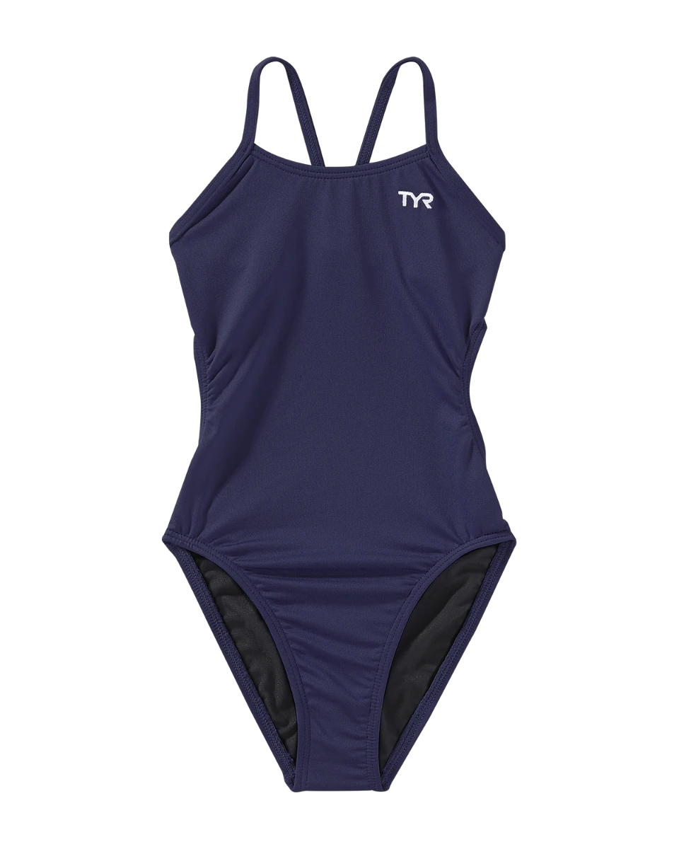 1. Costum înot TYR SOLID Durafast Elite Cutoutfit - rezistent clor - navy