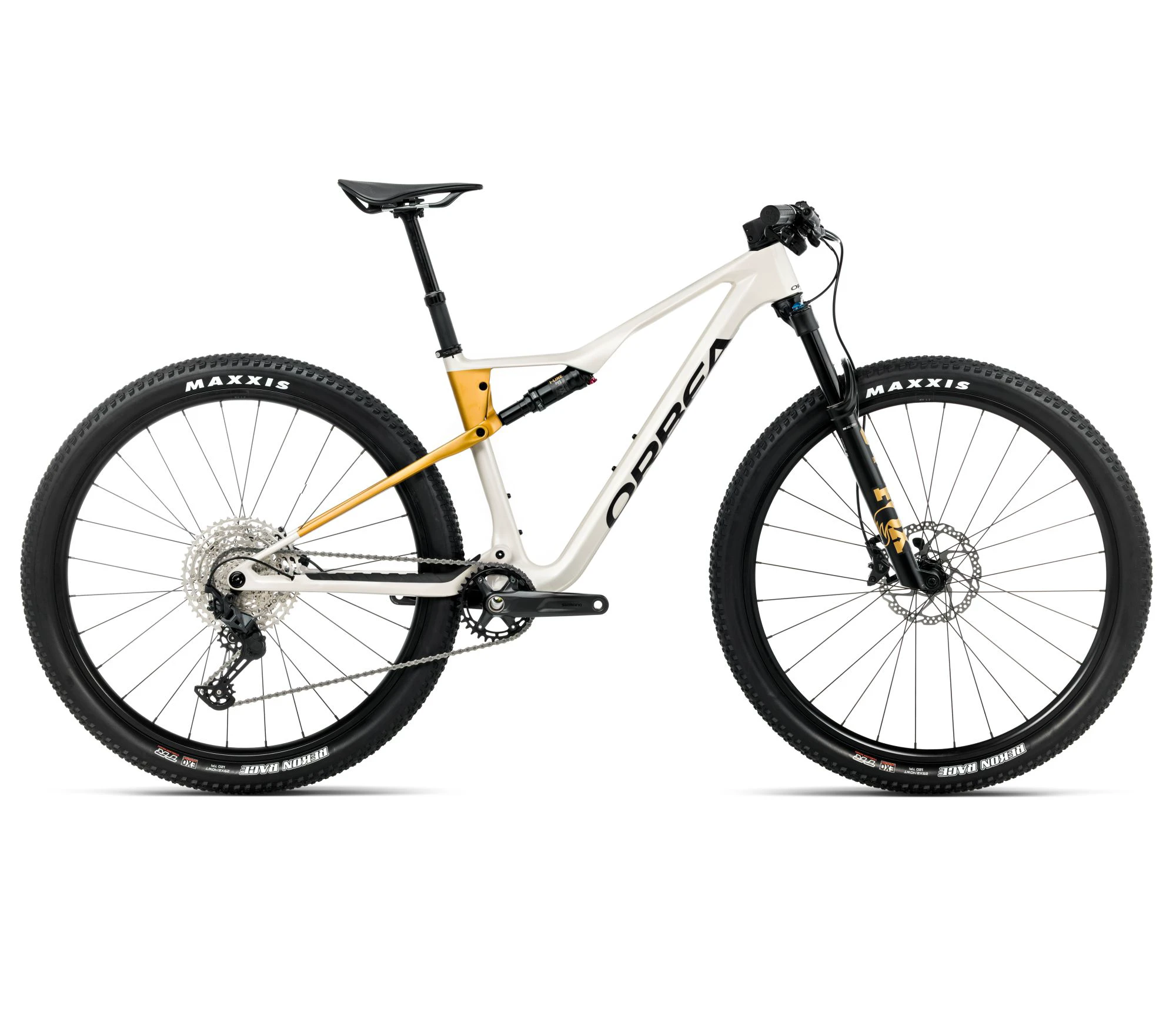 Orbea OIZ M30 (2026) - bicicletă MTB XC full suspension - Ivory White (Gloss) | Bumblebee Yellow (Matt) - 160763