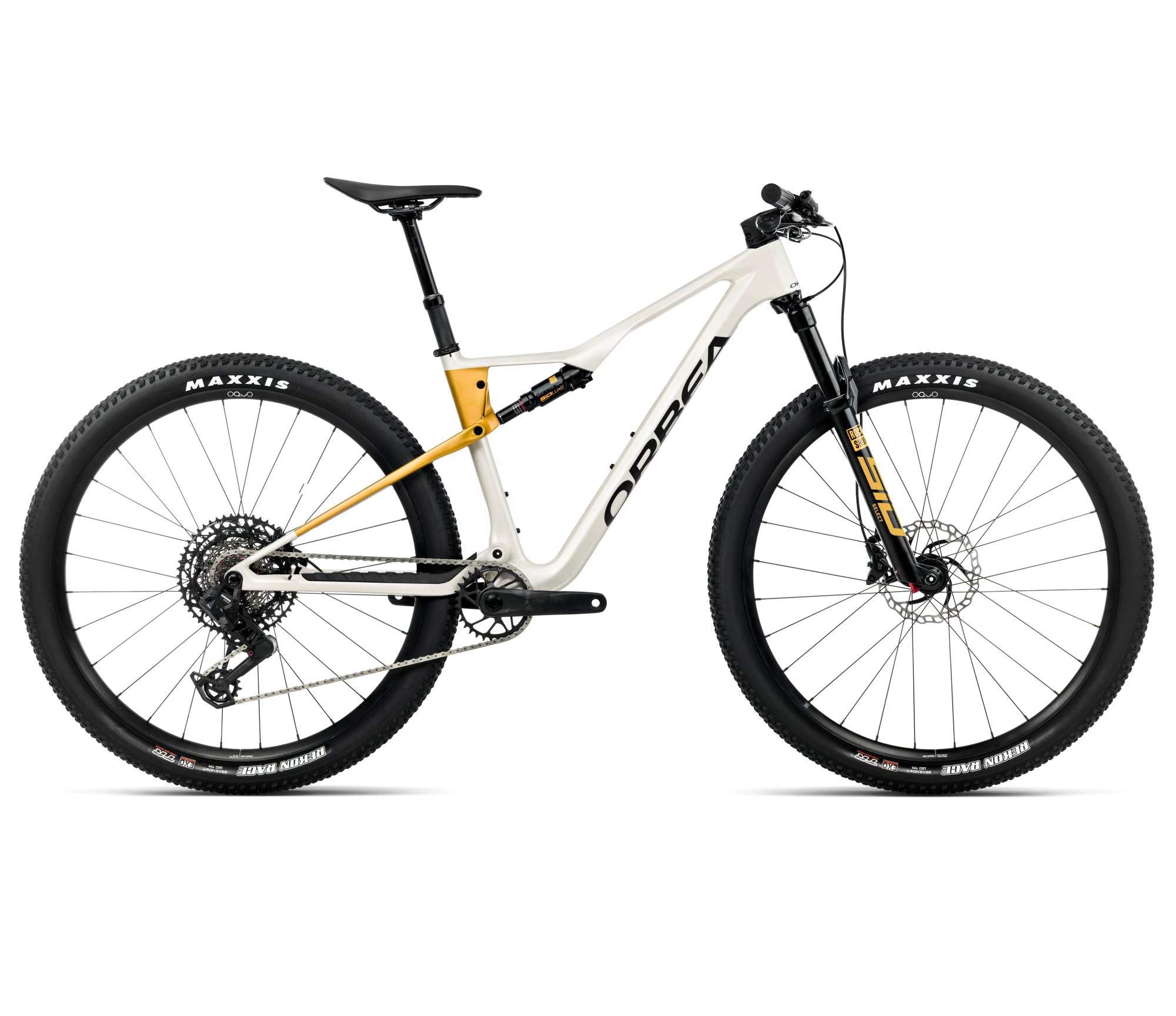 Orbea OIZ M21 (2026) - bicicletă MTB XC full suspension - Ivory White (Gloss) | Bumblebee Yellow (Matt) - 160772