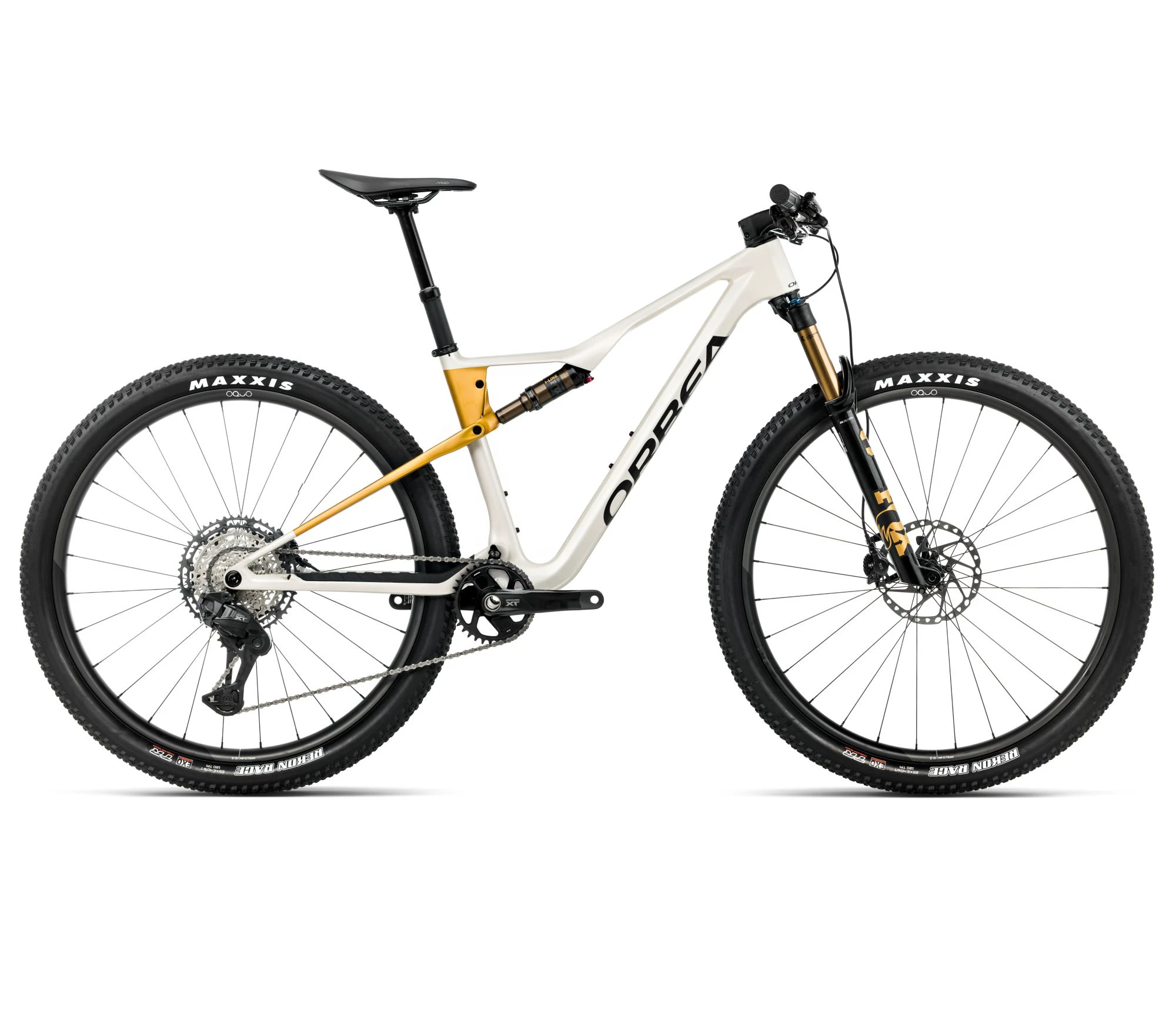 Orbea OIZ M10 (2026) - bicicletă MTB XC full suspension - Ivory White (Gloss) | Bumblebee Yellow (Matt) - 160784