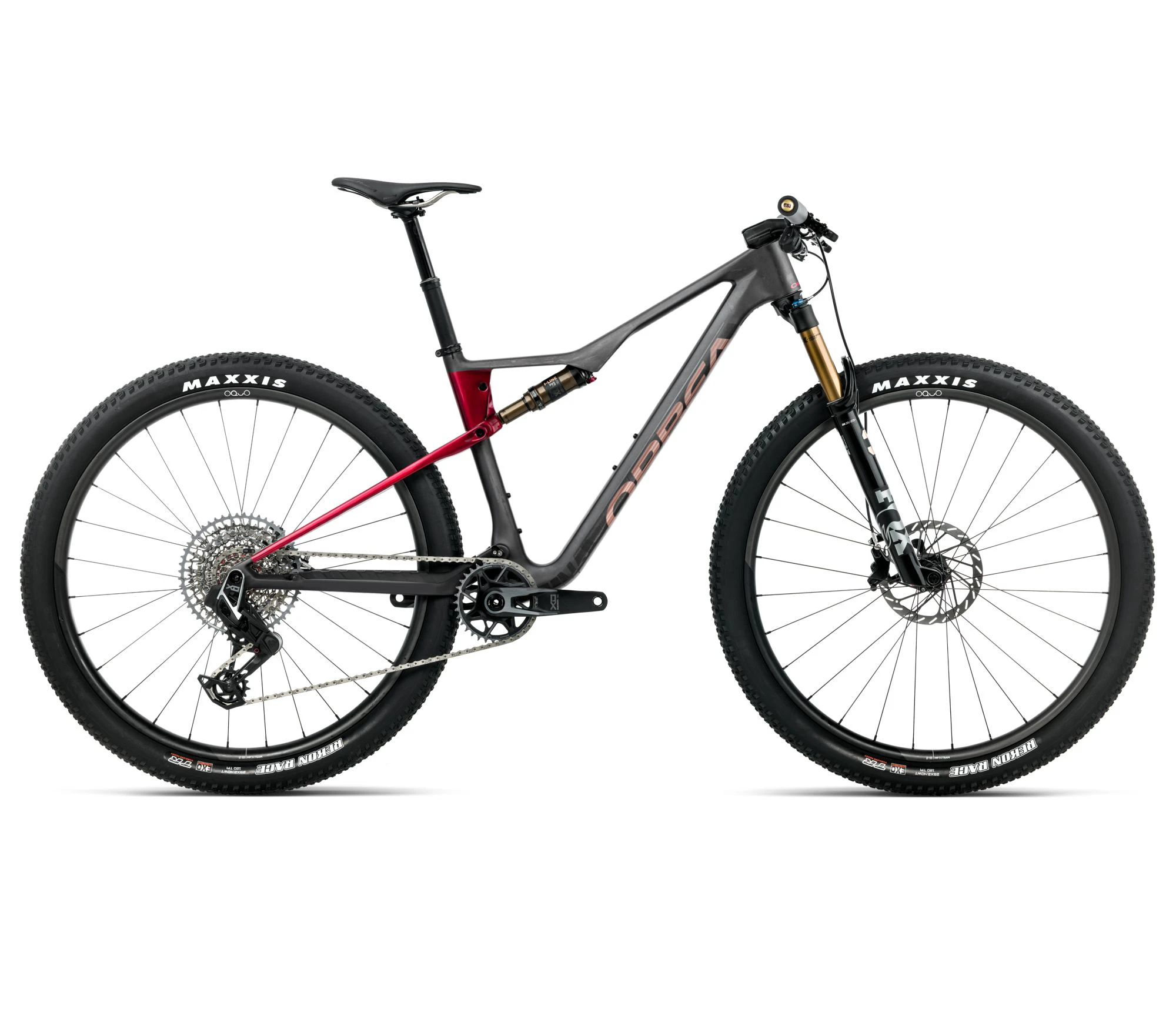 Orbea OIZ M-TEAM AXS (2026) - bicicletă MTB XC full suspension - Diamond Carbon View (Matt) | Cherry Red (Gloss) - 160830