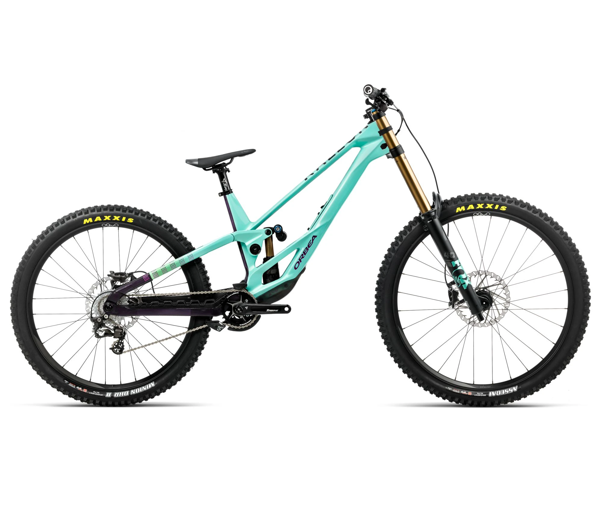 Orbea RALLON 450 E-LTD (2026) - bicicletă MTB Enduro full suspension - Aloha Green | Fantasy Purple Carbon View (Gloss) - Lungime chainstay 450 mm - 161100