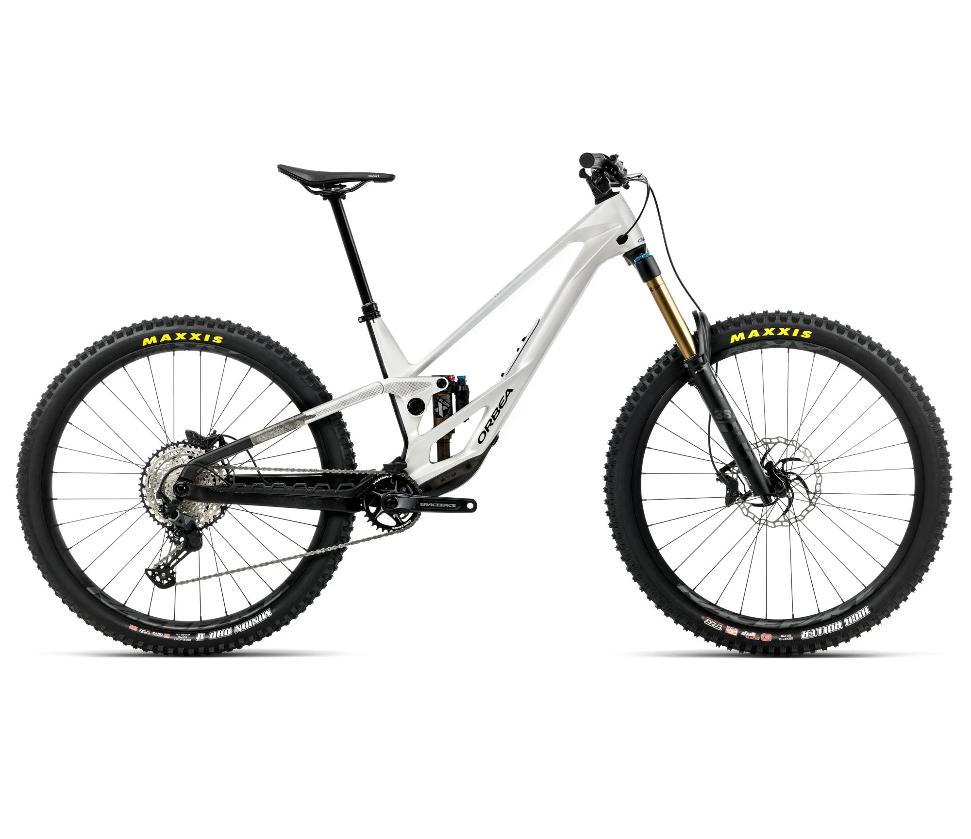 Orbea RALLON 450 E10 (2026) - bicicletă MTB Enduro full suspension - White Chich | Diamond Black (Gloss) - Lungime chainstay 450 mm - 161081