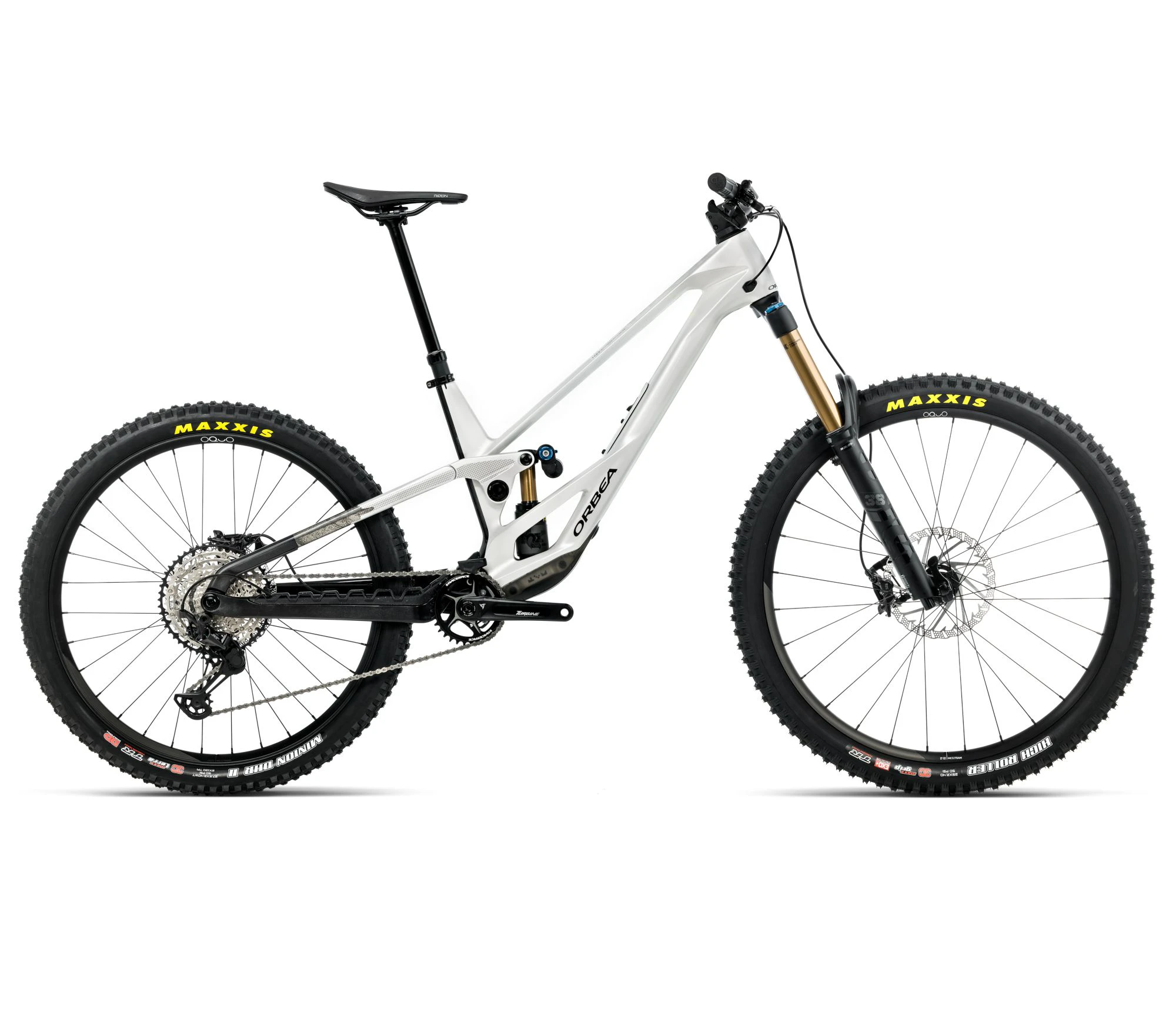 Orbea RALLON 450 E-TEAM (2026) - bicicletă MTB Enduro full suspension - White Chich | Diamond Black (Gloss) - Lungime chainstay 450 mm - 161087