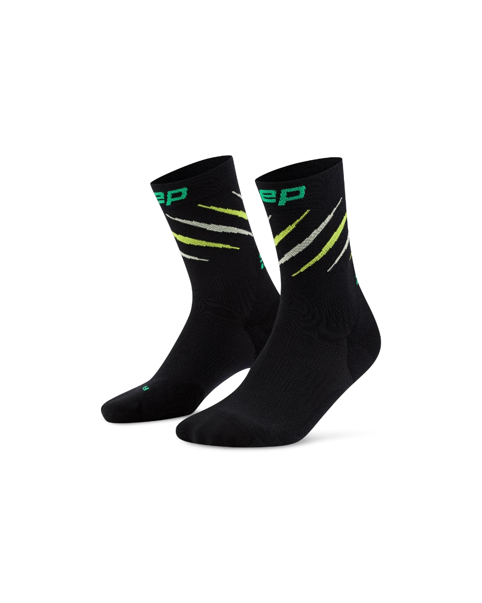 2. Șosete compresie medii CEP Core Run Edition Claws W - negru/verde | alergare