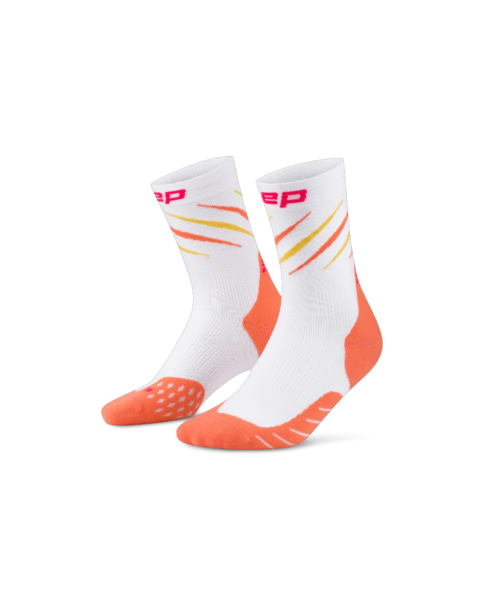 3. Sosete compresie medii alergare CEP Core Run Edition Claws - alb/coral