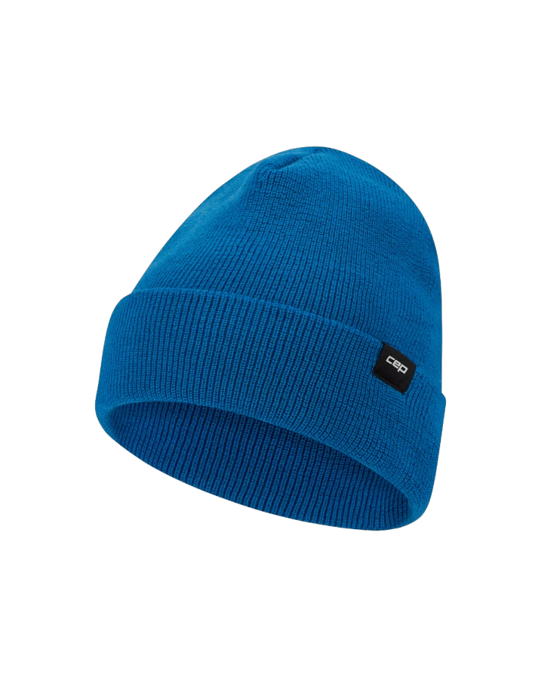 1. Căciulă alergare termală CEP Core Run Thermal Beanie | protecție vânt - blue