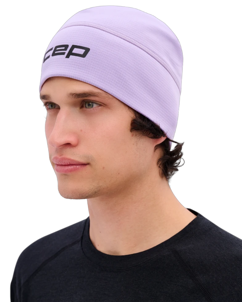 7. Căciulă alergare termală CEP Core Run Thermal Beanie | protecție vânt - liliac