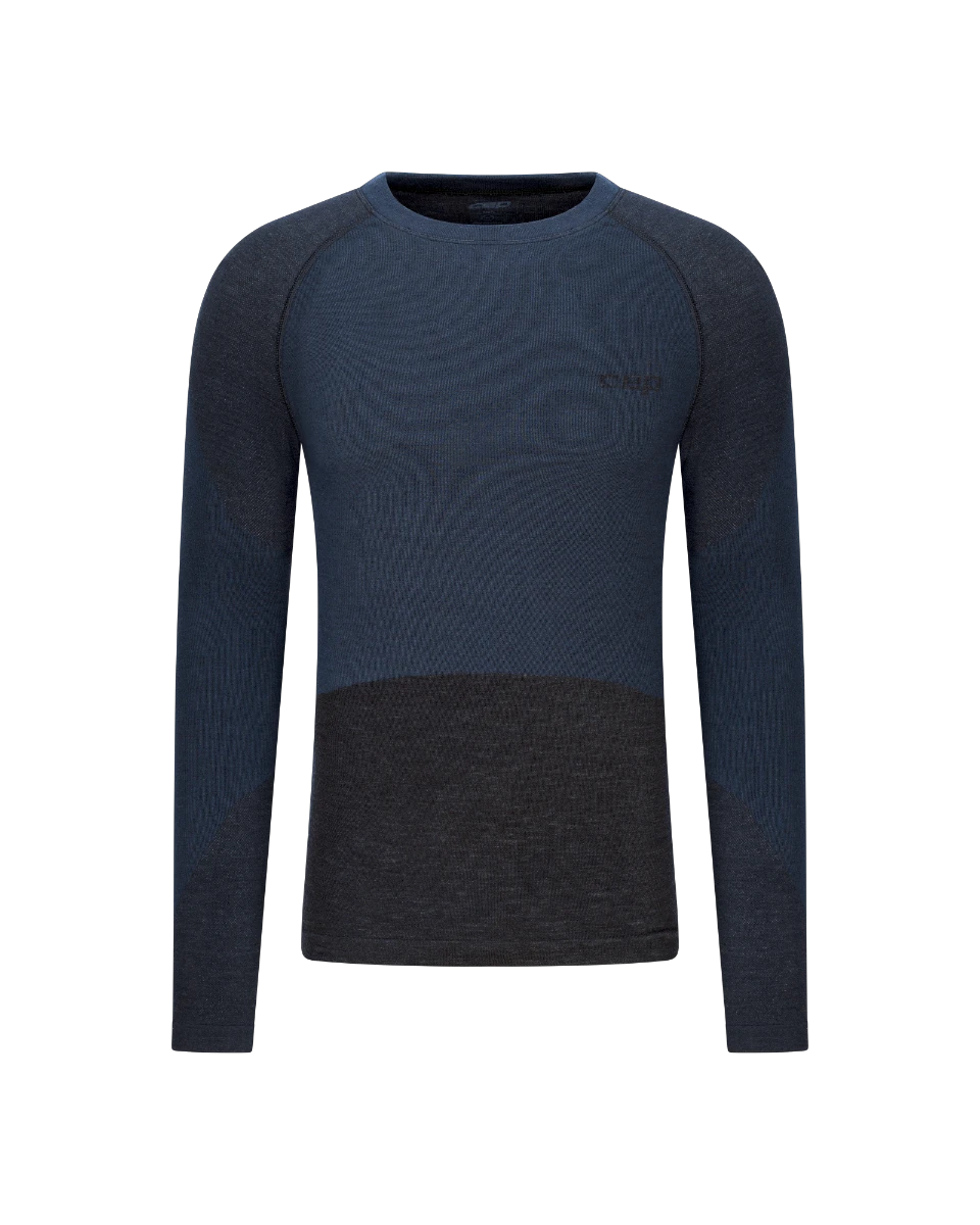 1. Bluză tehnică CEP Ski Merino Base Layer mânecă lungă | lână merino - black