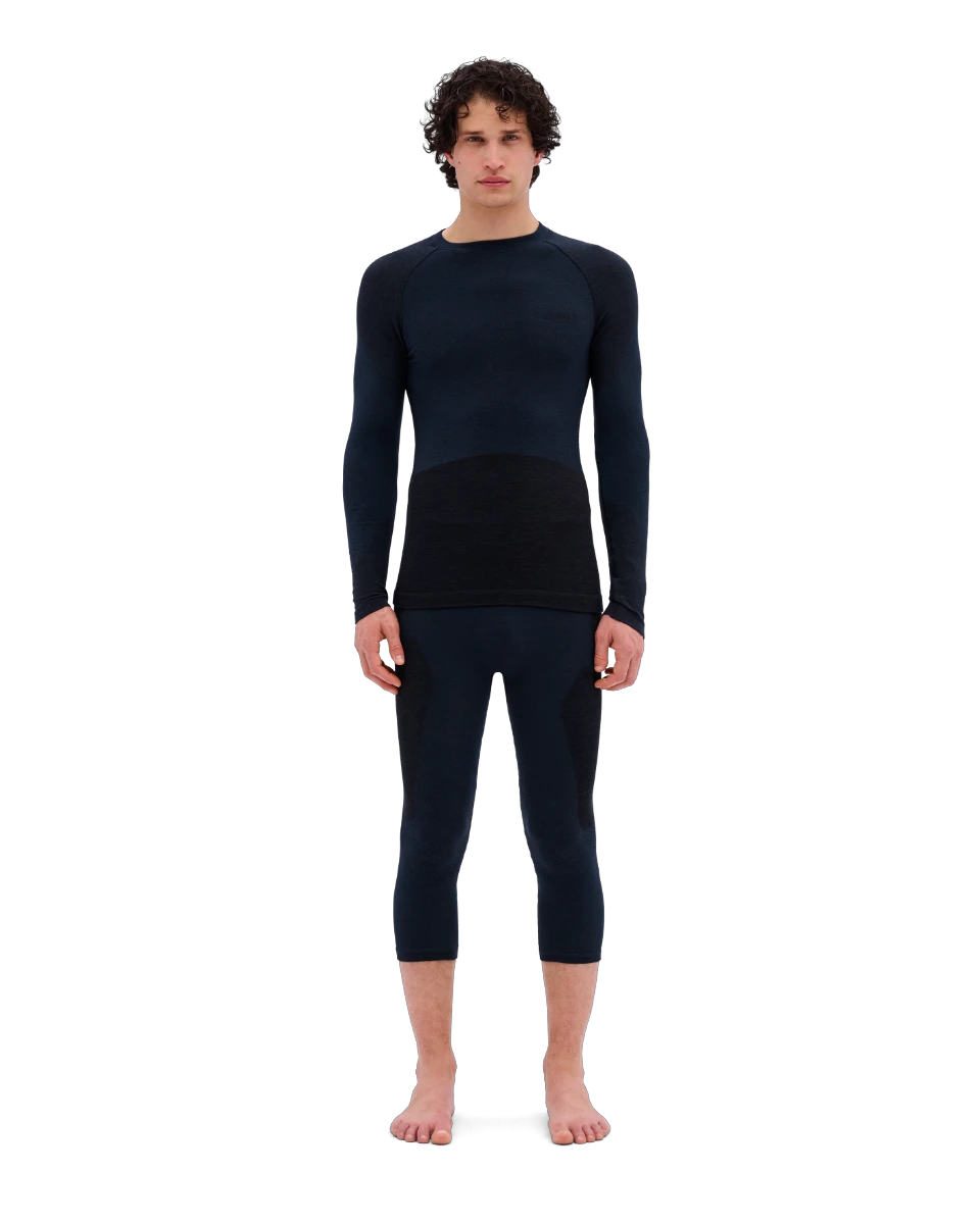 4. Bluză tehnică CEP Ski Merino Base Layer mânecă lungă | lână merino - black