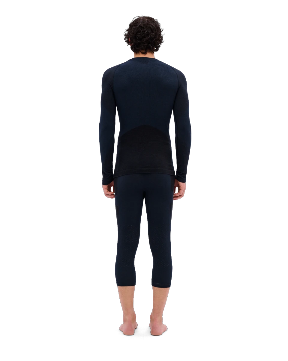 7. Bluză tehnică CEP Ski Merino Base Layer mânecă lungă | lână merino - black