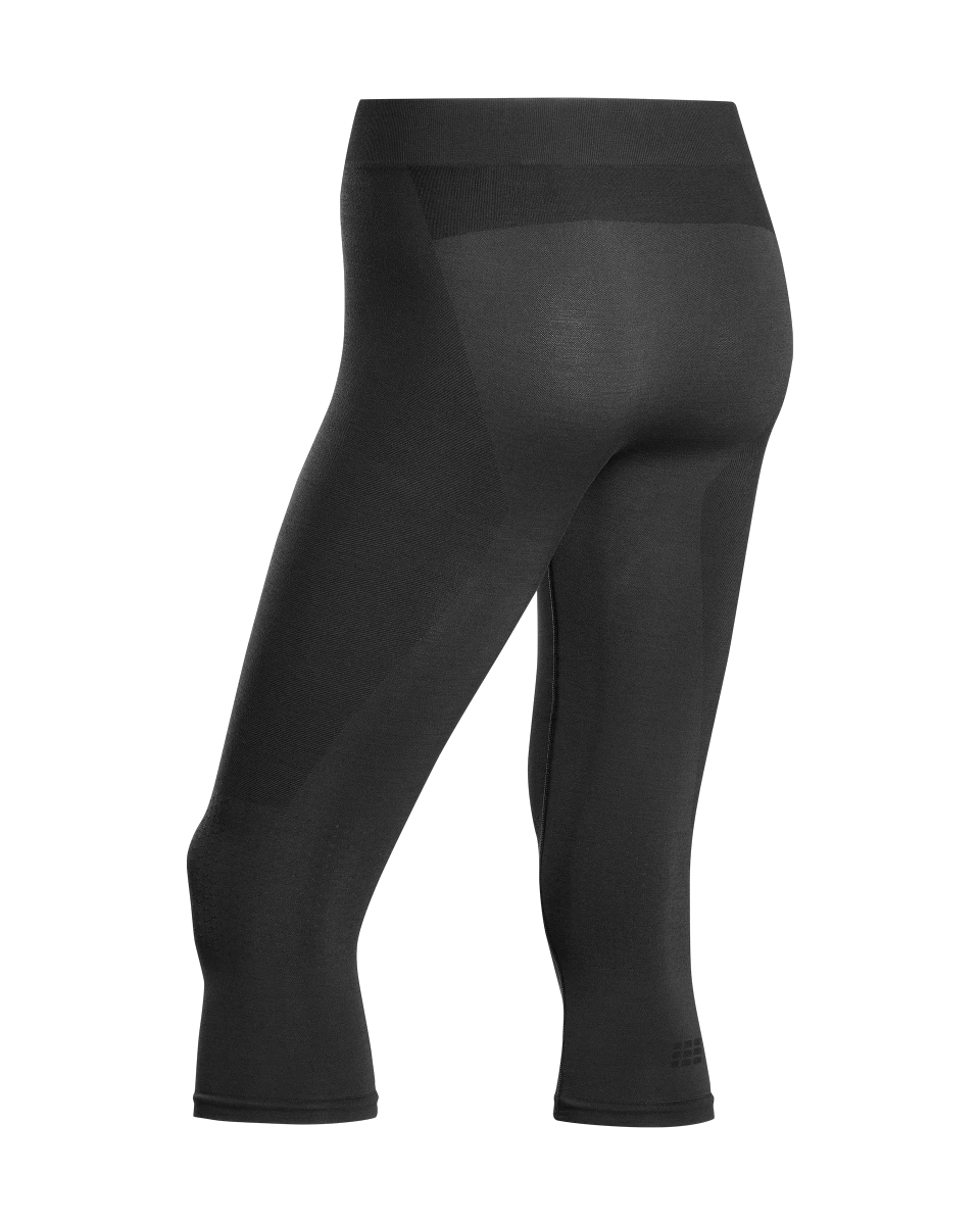 2. Colanți 3/4 CEP Merino Base Layer Skiing - lână merino | bărbați - black