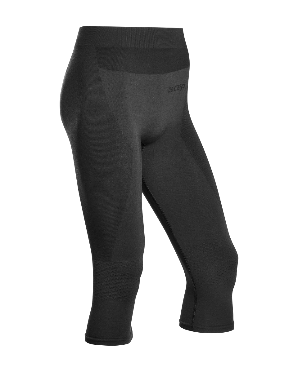 Colanți 3/4 CEP Merino Base Layer Skiing - lână merino | bărbați - black - 160465
