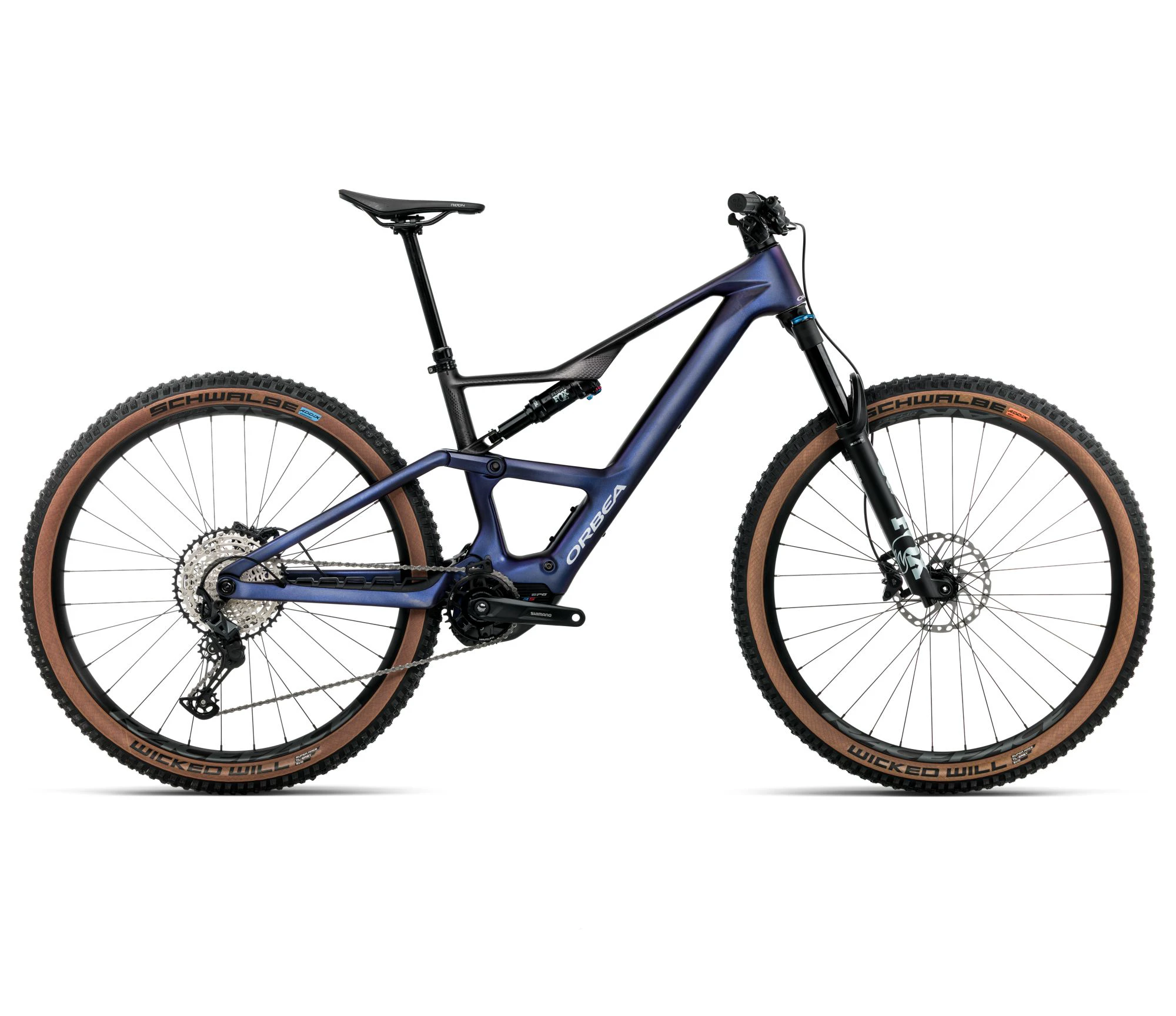 Orbea RISE SL M20 420W (2026) - bicicletă electrică eMTB Trail - Tanzanite Carbon View | Carbon Raw (Matt) - 162571