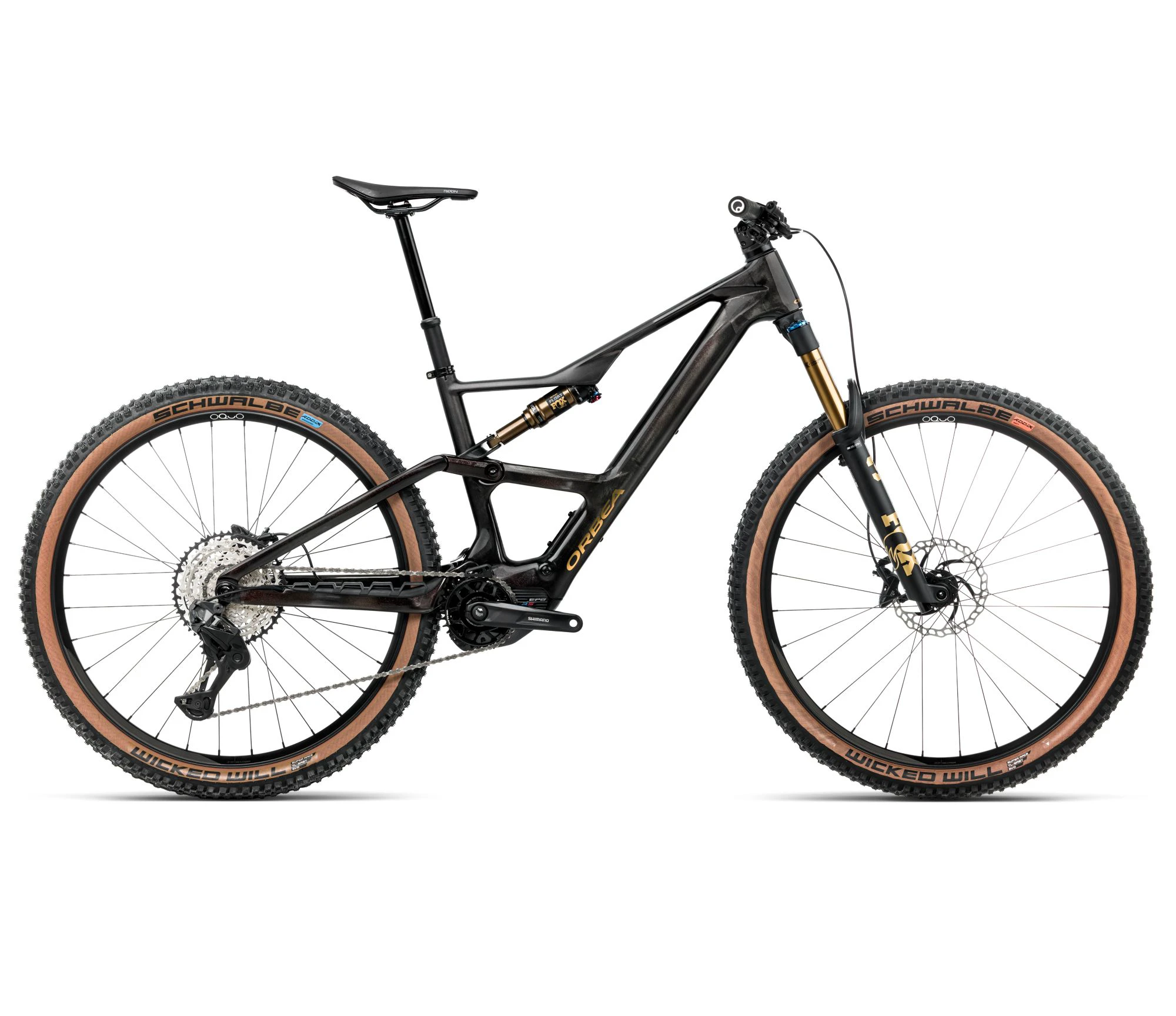 Orbea RISE SL M10 420W (2026) - bicicletă electrică eMTB Trail - Cosmic Carbon View | Golden Sand (Gloss) - 162581