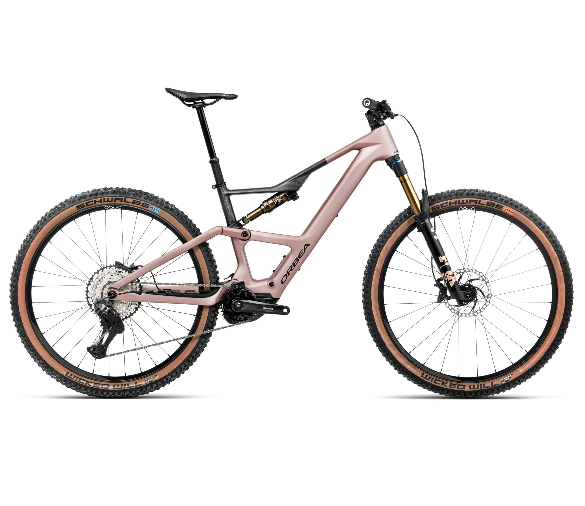 Orbea RISE SL M10 630W (2026) - bicicletă electrică eMTB Trail - Desert Rose | Carbon Raw (Matt) - 162624