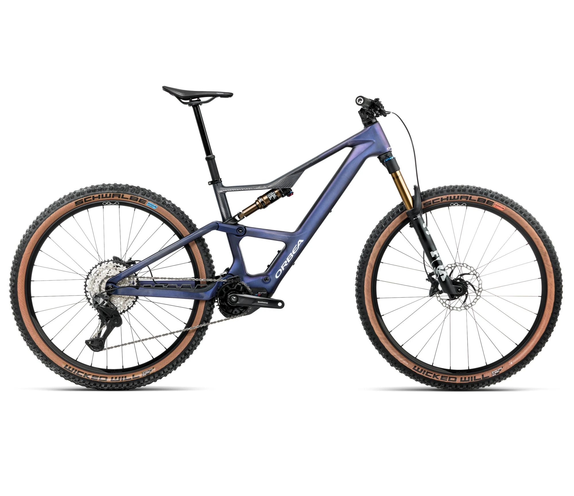 Orbea RISE SL M10 630W (2026) - bicicletă electrică eMTB Trail - Tanzanite Carbon View | Carbon Raw (Matt) - 162628