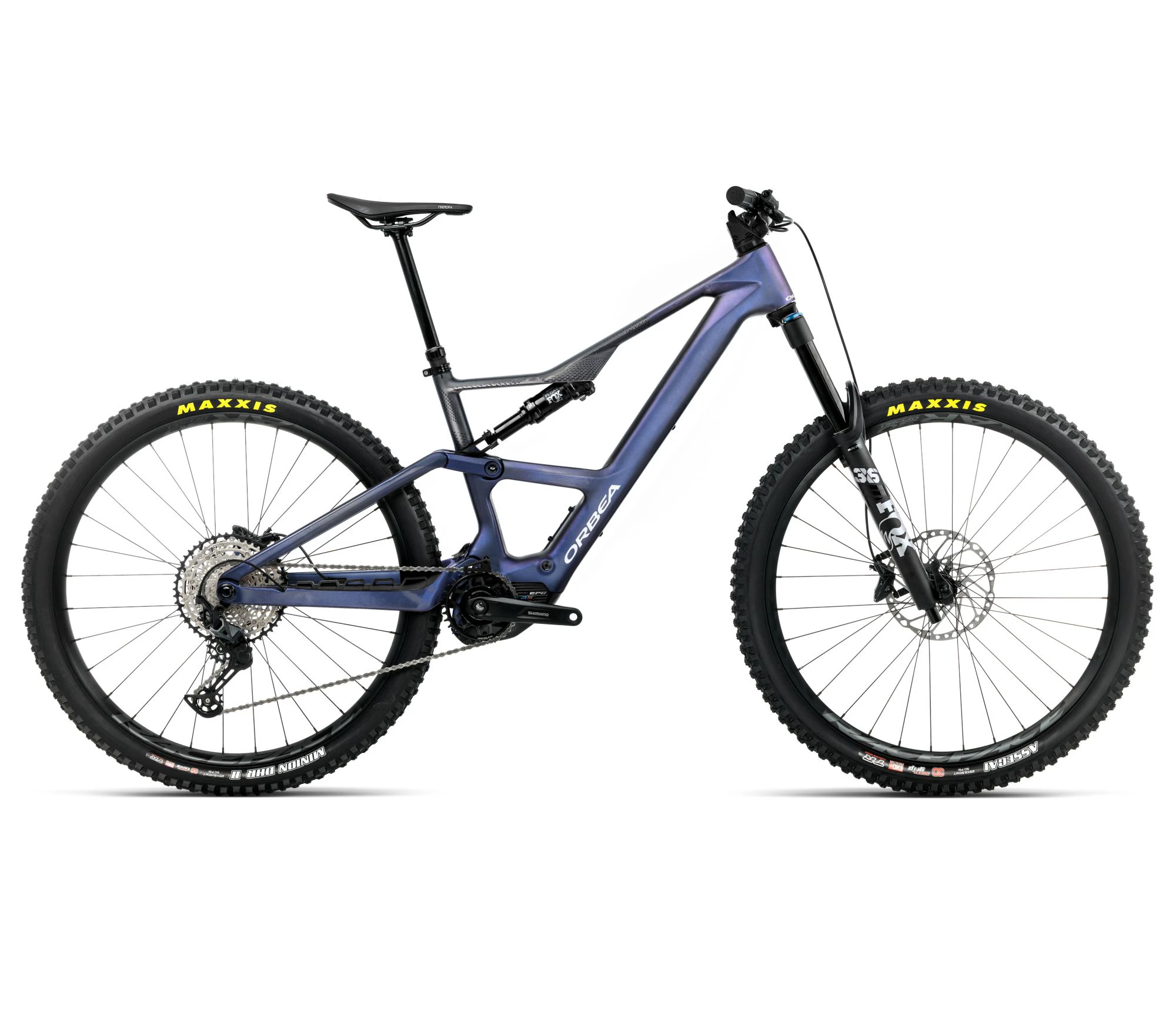 Orbea RISE LT M20 420W (2026) - bicicletă electrică eMTB Trail - Tanzanite Carbon View | Carbon Raw (Matt) - 162667