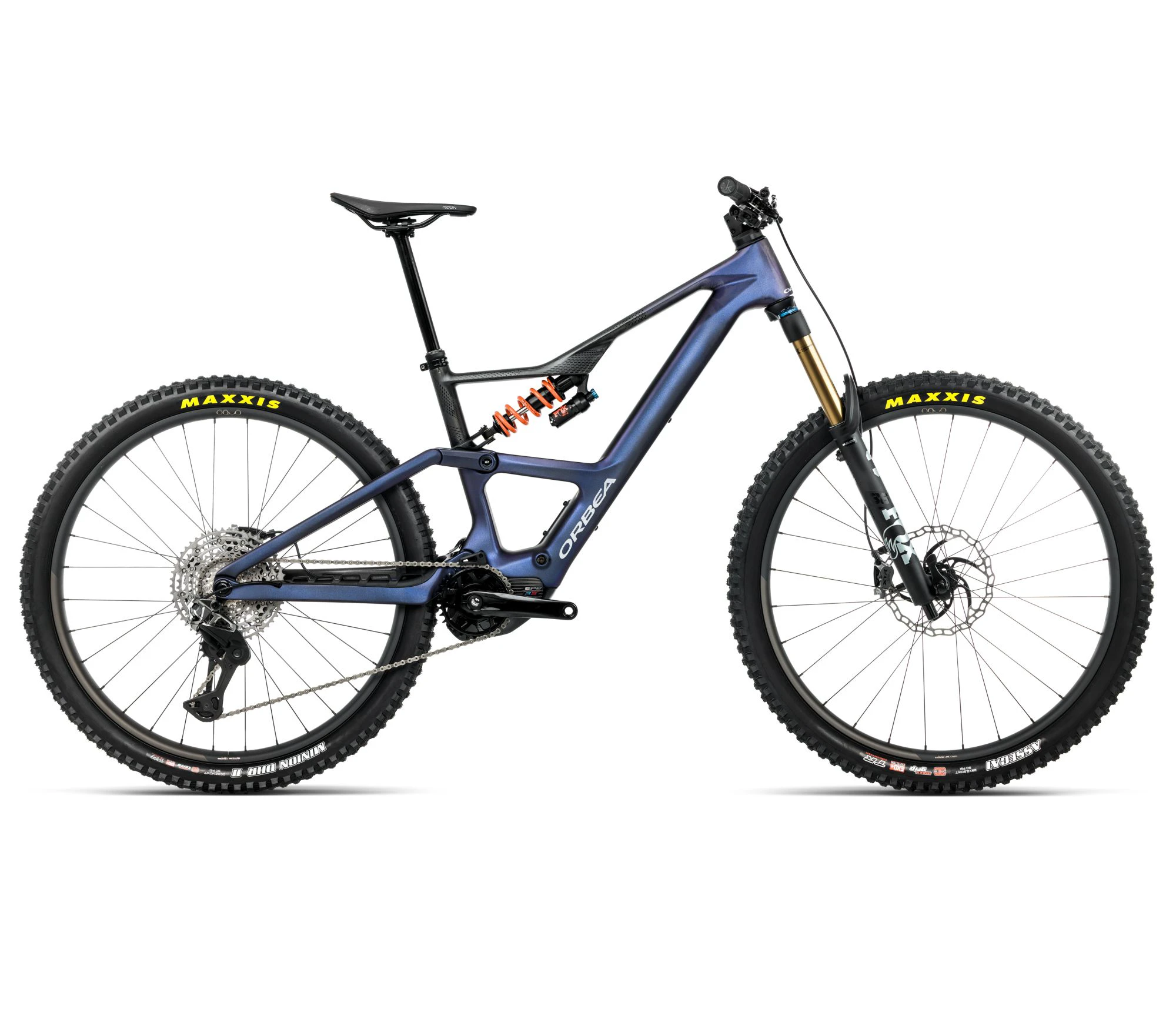 Orbea RISE LT M-TEAM 420W (2026) - bicicletă electrică eMTB Trail - Tanzanite Carbon View | Carbon Raw (Matt) - 162697
