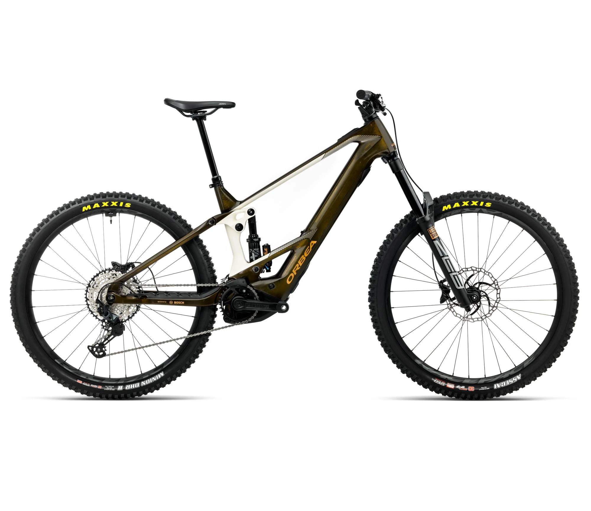 Orbea WILD Mullet M20 (2026) - bicicletă electrică eMTB Enduro - Caramel Carbon View (Gloss) | Cream White (Matt) - 162765