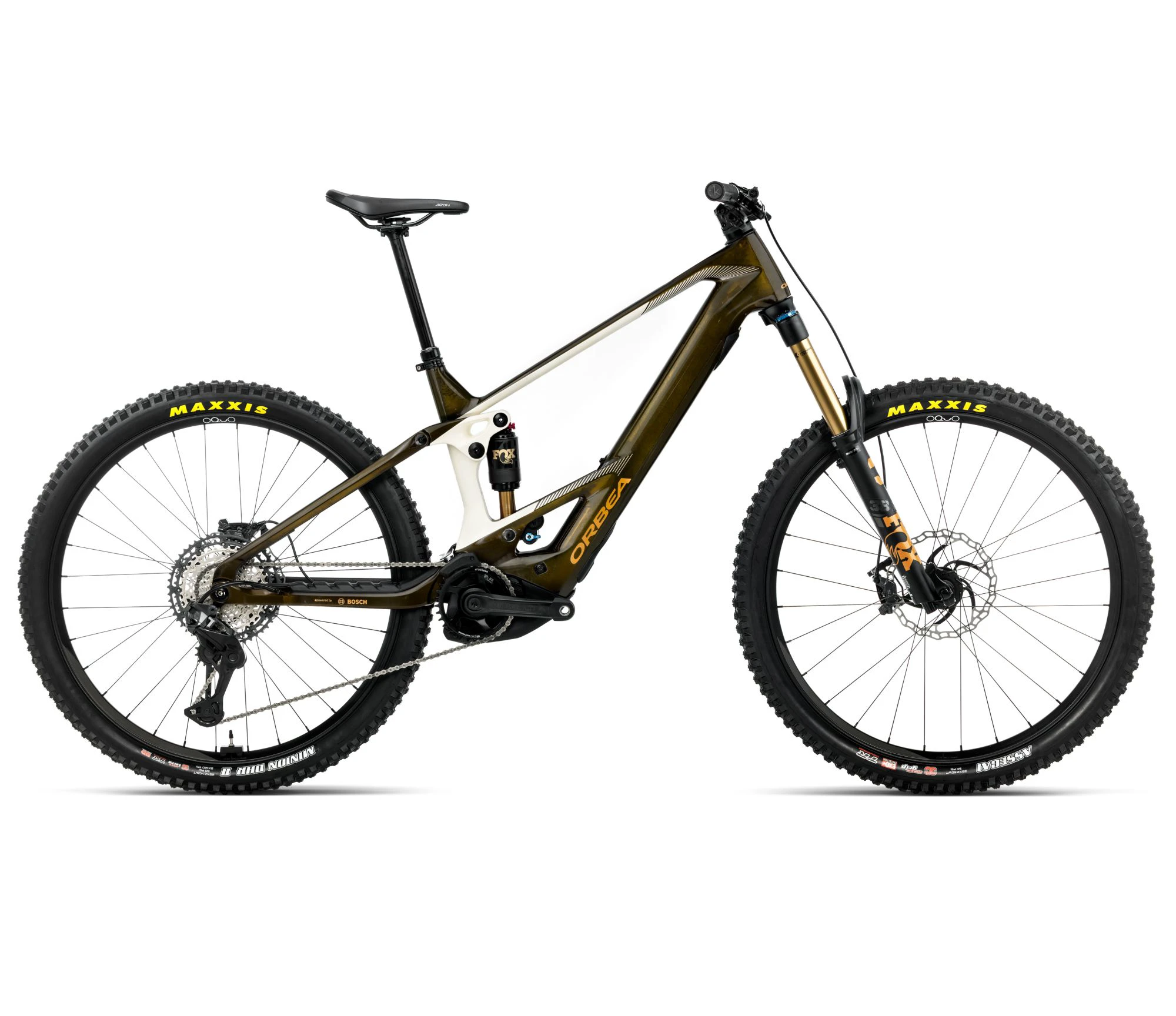 Orbea WILD Mullet M-TEAM (2026) - bicicletă electrică eMTB Enduro - Caramel Carbon View (Gloss) | Cream White (Matt) - 162792