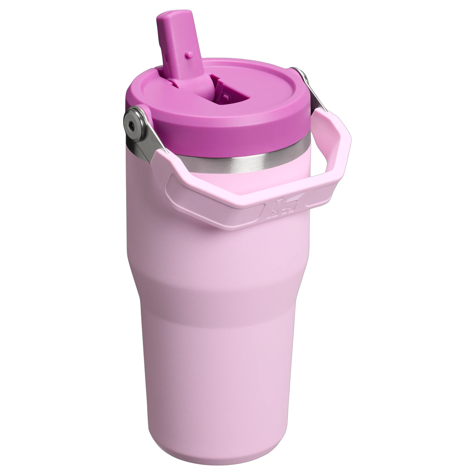 2. Stanley - termos tip sticla cu pai - IceFlow™ Flip Straw Tumbler - 0.6L - mov cherry blossom